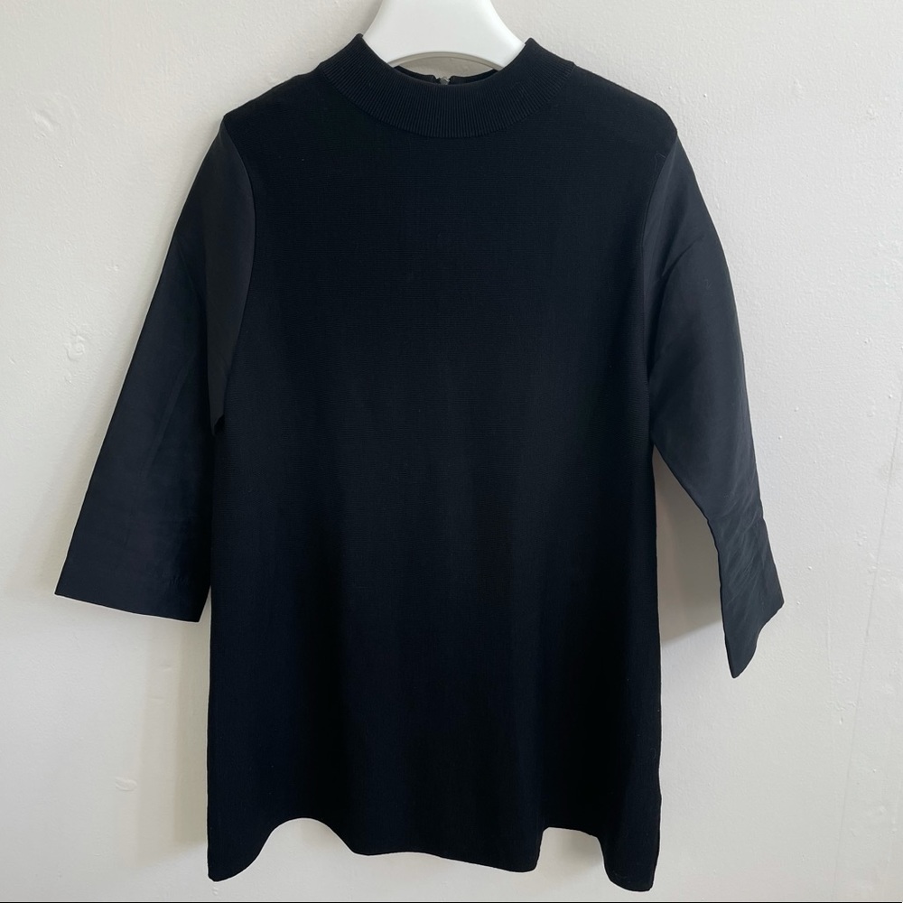 Cos - Knit and silk smock with tailored sleeves